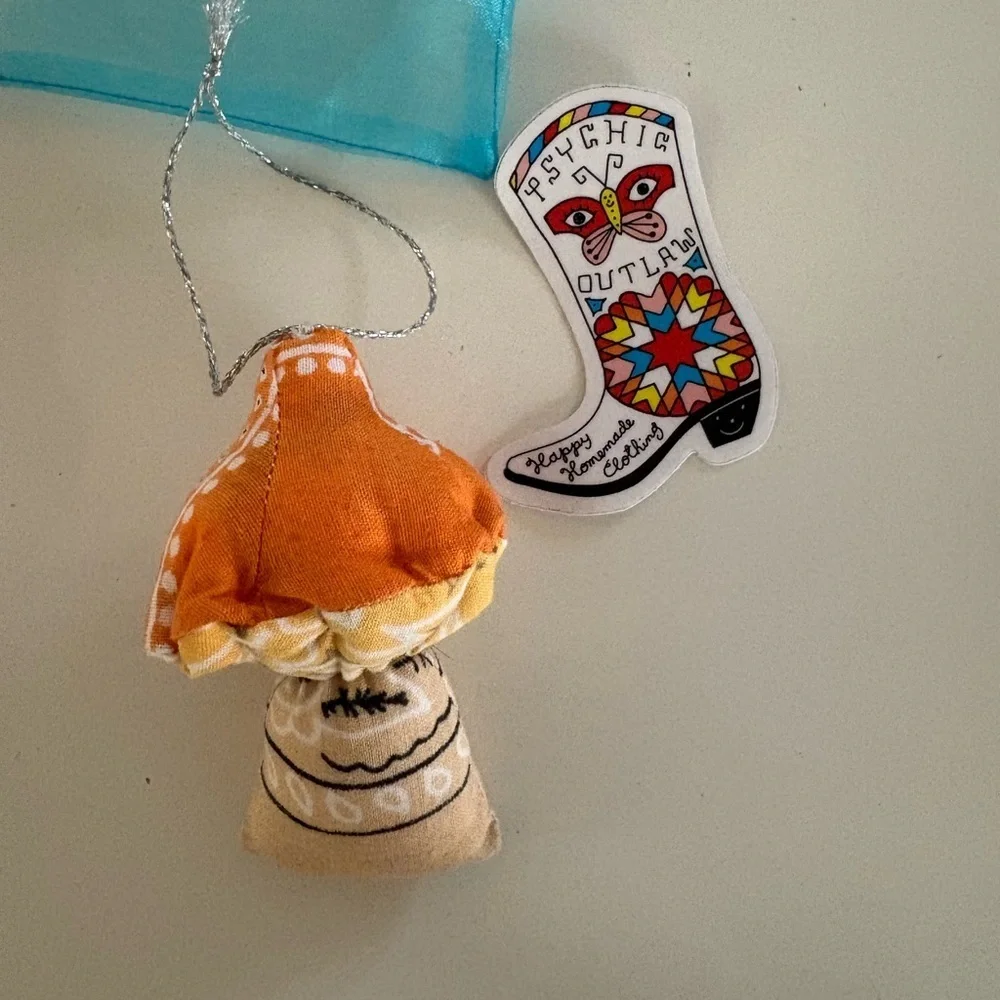 NWT Free People Psychic Outlaw Bandana Shroom Ornament